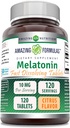 Amazing Formulas Melatonin 10 Mg | Hızlı Dağıtım Tabletleri Tamam | Citrus Flavor | Non-GMO | Gluten-Free | Made in USA (1 Pack | 120) Count)