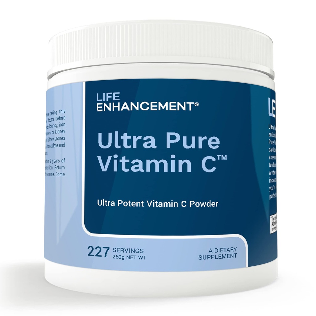 Yaşam Ultra Saf Vitamin C Tozu Geliştiriyor - 1,100 mg Ascorbik Asit C Supplement - 227 Hizmet