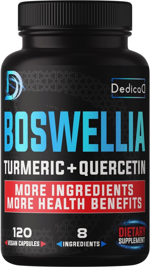 Boswellia Serrata - Αναμιγνύεται Turmeric, Quercetin, Εσπεριδοειδή, Ginger, White Willow, Alfalfa - Υποστηρίξτε το Cartilage, Immune & Body Health - 120 Κάψουλες