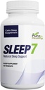 Saf & Sağlıklı Uyku7 Doğal Uyku Desteği w/Magnesium glycinate, Melatonin, L-Theanine, Valerian, Lemon Balm, GABA ve Tutku Çiçek Çiçek