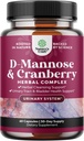 Cranberry Supplement ile E Mannose - Potent D Mannose 1000 mg Capsules for Kidney Defense Support & Cleanse and Urinary Tract Health for Women & Men - Bladder Health Supplement for Yetişkinler - 60 Count