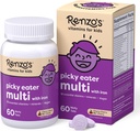Renzo'nun Picky Eater Çocuklar Demir ile Çokvitamin, Çocuk Vitamin D3 & K2 ve Daha Fazlası, 60 Sugar-Free Melty Tabs, Cherry Mo' Cherry Flavored