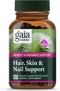 Gaia Herbs Saç, Skin & Nail Desteği - Sağlıklı Cilt, Saç Büyüme ve Çiçek Büyümesini Destekleyin - Attail, Alfalfa, Burdock, Gotu Kola & Nettle - 60 Vegan Sıvı Phyto-Capsules (15-Day Supply)