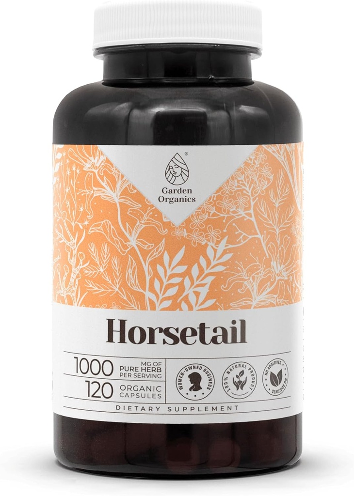 Horsetail 120 Capsules | High-Potency Herbal Dietary Supplements | Made with Vegetable Capsules and Horsetail (Equisetum arvense) Dried Herb (120 Count)