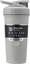 BlenderBottle Sport Μονωμένο μπουκάλι αναδευτήρα από ανοξείδωτο χάλυβα με σύρμα Whisk, 24 Ounce, γκρι – πρωτεΐνη Shakes & ενυδάτωση για αθλητές & Fitness Enthusiasts, Easy Mixing, διατηρεί τα ποτά κρύα, κλειδωμένα Lid