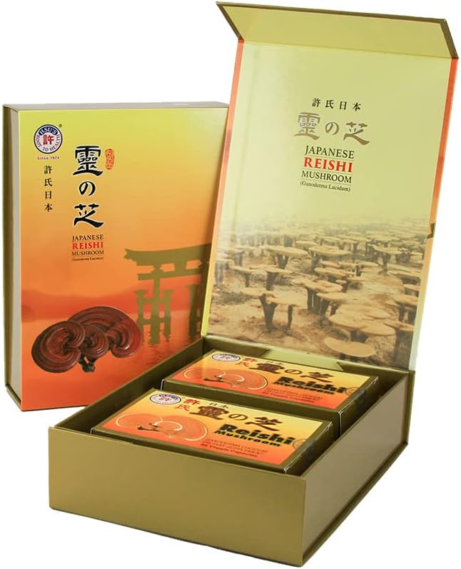 Hsu'nun Ginsengi 3724 | Japon Reishi Mushroom Capsules, 120 Kont | , | 120ct Box of Reishi Mushroom Capsules, B073V3CPW3