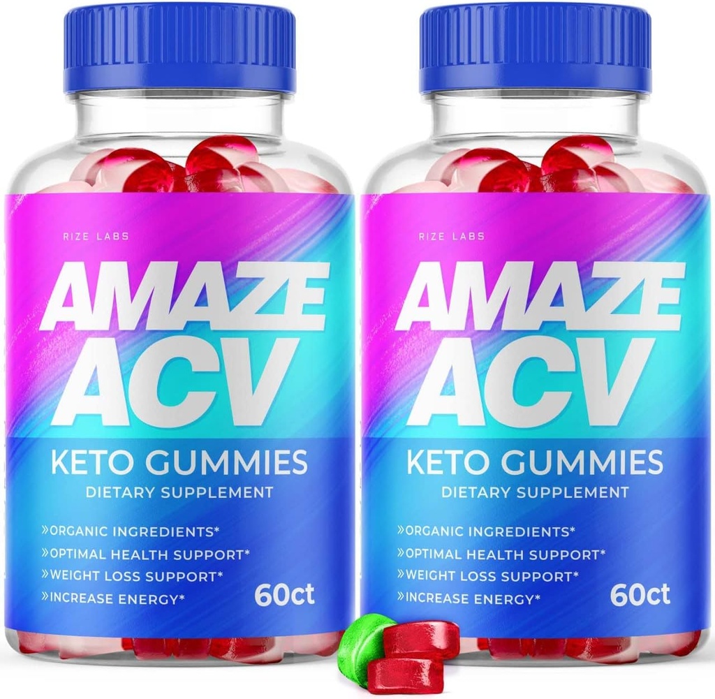 rize labs - Amaze ACV Keto Gummies για την απώλεια βάρους - Organic Keto Apple Cider Vinegar Gummies, Βοηθά στην αύξηση της ενέργειας (120 Gummies) (Pack of 2)