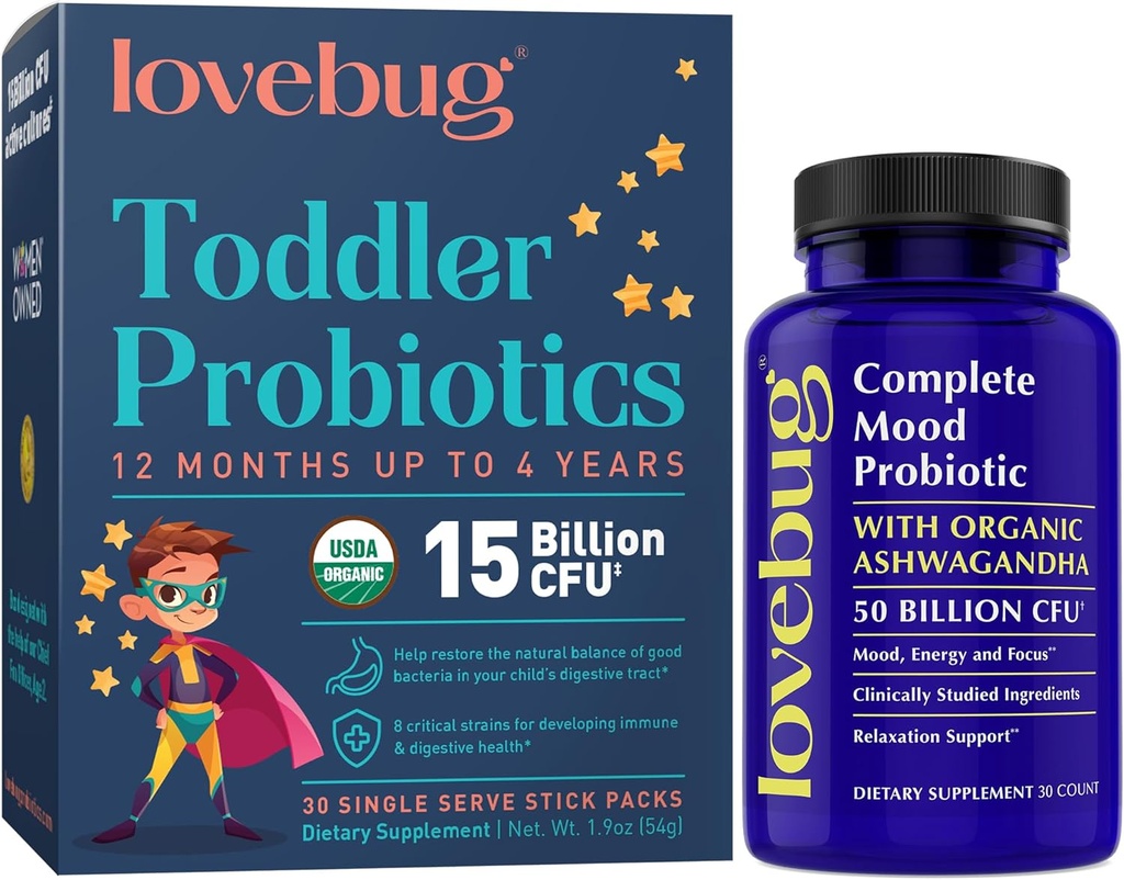 LOVEBUG Ηρέμησε μαμά και Toddler Probiotic Bundle