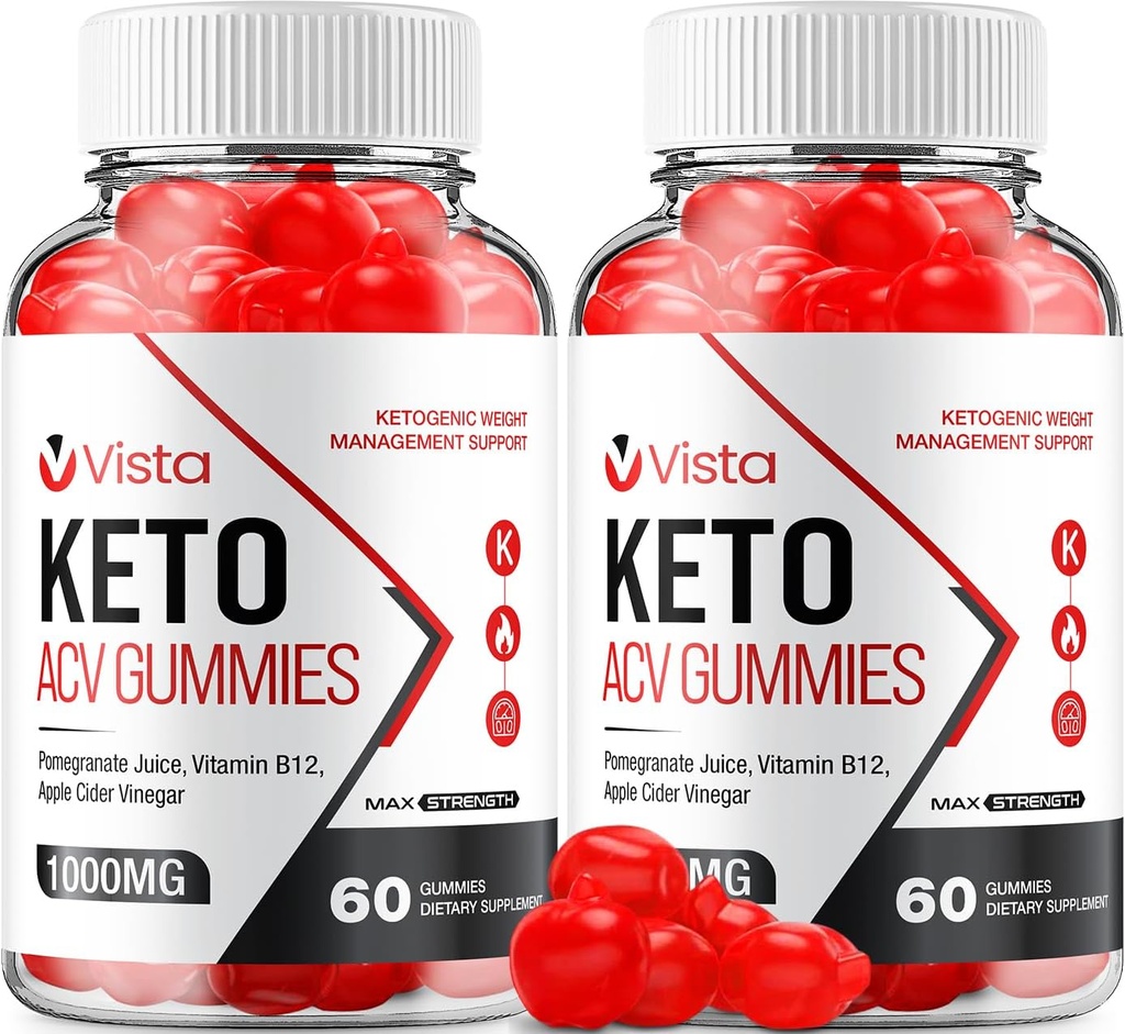 (2 Pack) Vista Keto ACV Gummies - Gelişmiş Formula Vista Chem Plus ACV Gummies Apple Cider Vinegar Vista ACV Diyetary Supplement Men Women (120 Gummies)