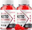 (2 Pack) Vista Keto ACV Gummies - Advanced Formula Vista Keto Plus ACV Gummies Apple Cider Vinegar Vista ACV Συμπλήρωμα διατροφής Άνδρες (120 Gummies)