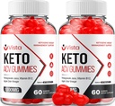 (2 Pack) Vista Keto ACV Gummies - Gelişmiş Formula Vista Chem Plus ACV Gummies Apple Cider Vinegar Vista ACV Diyetary Supplement Men Women (120 Gummies)