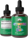 Çocuk Focus Drops. Dikkat, Concentration için sıvı takviyesi, Dikkat, Beyin, Hafıza. Bitter Taste. Natural Non-Habit Form Sugar Free 7-in-1 Vegan Nootropic for Children, Youngrs