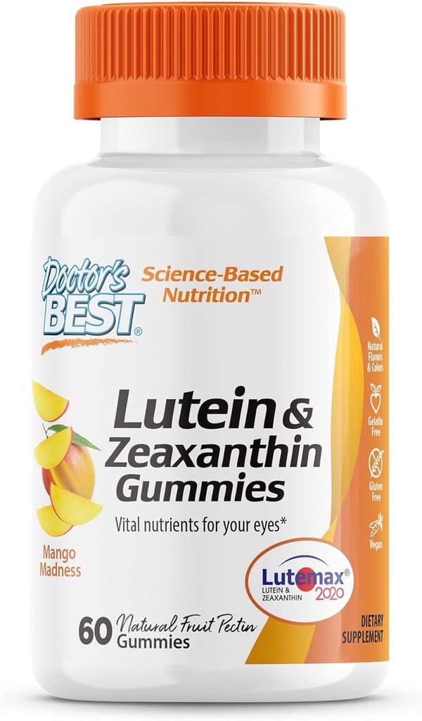 Doktor'un Ltemax 2020, 60 Ct, Chewable Natural Eye Support Supplement, Marigold Lutein, Zeaxanthin, Eye Health & Macular Support, Non-GMO, Natural Fruit Pectin, Vegan