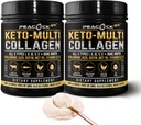 Zhao Multi Collagen, 16.2 oz, 2 - Bone Broth protein Toz, 5 Tip Hydrolyzed Collagen, MCT Oil, Unflavored Protein Tozu Ortak, Skin, Hair & Gut Health
