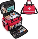 CURMIO First Aid Kits Bag Boş, Acil Malzeme Bag Medical Bag for Home Health Care and Trauma Kits, Red (Empty Bag Only)