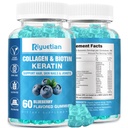 Yetişkinler Kadınlar ve Erkekler için Collagen ile 15000 s - Saç, Skin & Nails Gummies with Biotin - Collagen for Women - Vegan, Non-GMO, Hair Vitamins - 60 Count, 1 Pack