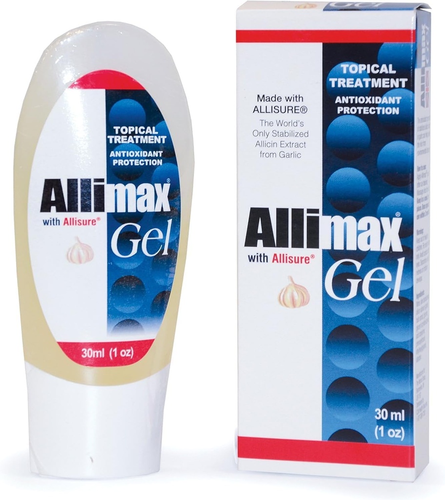 ALLIMAX Liquid Topical Gel (30mL = 1fl.oz) - εκχύλισμα σκόρδου Natural Skincare Gel - Unisex - Ενήλικες Ενδιαφέρεστε για το Natural Skincare