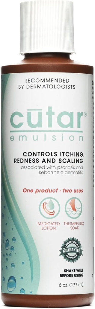 Cutar Emulsion Cream - Eczema, Psoriasis ve Dermatitis Yardım - Soothe Itchy Flaky Skin, Redness, Kuruness ve Inflammation