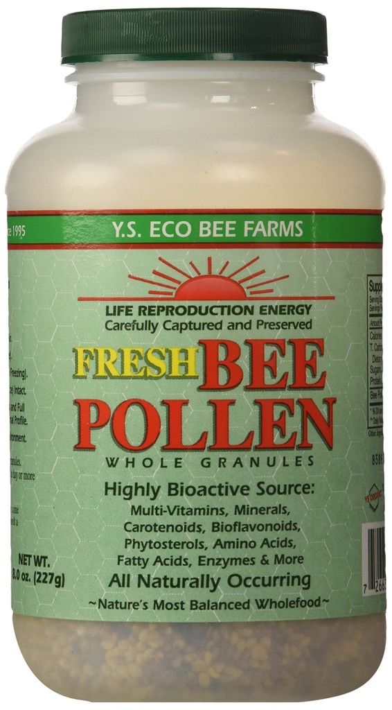 Y.S. Organiks Fresh Bee Pollen Whole Granules, 8 Ounce