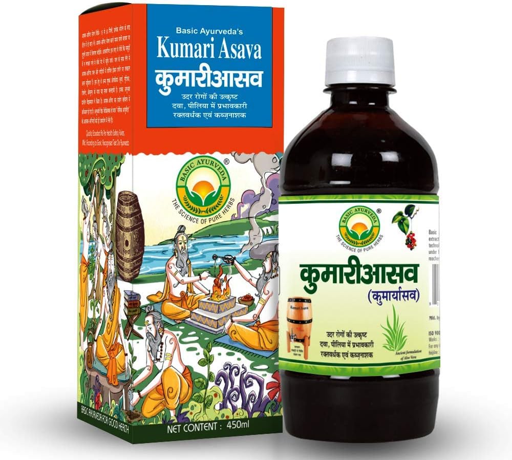 Basic Ayurveda Kumari Asava 450ml Αποτελεσματικό στα ηπατικά προβλήματα & Βελτίωση της πέψης 