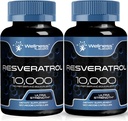 WELLNESS LABSRX Resveratrol 1000 mg Capsules - 240 Kont - Japon Knotweed Extract Resveratrol - 2 Paket