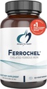 Sağlık Demiri için Tasarımlar - Enerji Üretimi, Immune & Brain Health, High Abors Ferrochel Chelated Iron for Women & Men as Ferrous Bisglycinate Chelate - Güvenli (120 Vegan Caps)