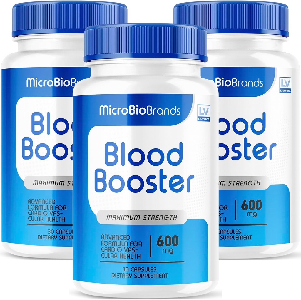 (3 Pack) Microbio Blood ATM, Microbio Blood ATM Pills, Micro Bio Brand Blood ATM, Micro Bio Blood ATM Gelişmiş Formula, Microbio Brands BloodBooster, 3 Ay Boyunca 90 Capsules