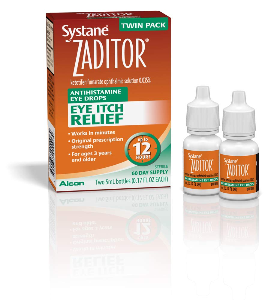 Zaditor Αντιισταμινικές σταγόνες ματιών, Twin Pack, 5-mL κάθε