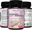 Pueraria Mirifica Capsules - Doğal Kadın için Pilleri - Em Enlargement Pills - Meme Büyüme, Vaginal Health, Menopause Relief, Skin & Hair Health - 90 Vegan Capsules