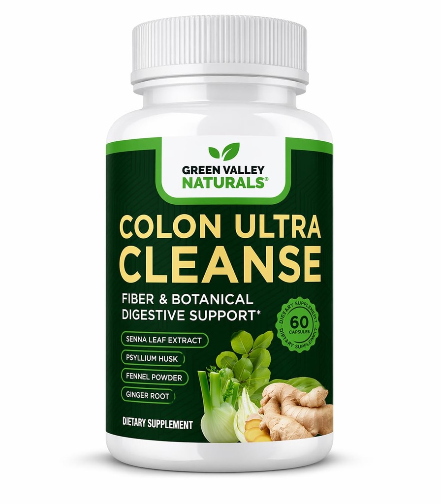 Kolon Sağlığı - Doğal Laxative - Constipation Relief - Gut Detox - Probiyotikler - 24 Saatte Çalışmaya Başlayın - Doğal Bowel Rhythms (1 Şişe, 60 Kont)