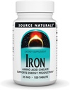 Source Naturals Iron, Amino Acid Chelate - Diyetsel Supplement Bu Destekler Enerji Üretimi - 100 Tablet