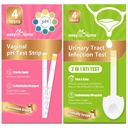 Easy@Home Vaginal pH Test Strips & UTI Test Kits (8 Kont): Yeast Enfeksiyonu, BV, UTI Testleri Kadınlar için Hızlı Sonuçlar, 4 Urinary Tract & 4 Feminine pH Sağlık Testleri
