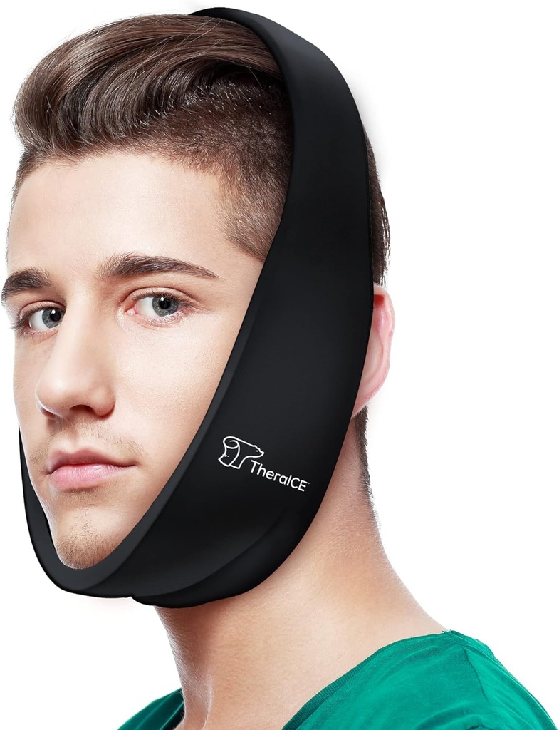TheraICE Soft Wisdom Teeth Recovery Ice Pack Face, TMJ Pain Relief Ürün. Diş Oral Cerrahisi Buz Paketi. Jaw Chin Tonsillektomi Bölüm Başkanı Yüz Jaw Bra Çılabilir Soğuk Gel.