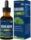 Kava Kava Root Extract σταγόνες για την υποστήριξη ηρεμίας και χαλάρωσης, φυσικό βοτανικό μείγμα συμπλήρωμα βαφής για καλύτερη υποστήριξη ύπνου με βαλεριάνα ρίζα, βάλσαμο λεμόνι και χαμομήλι. 2oz