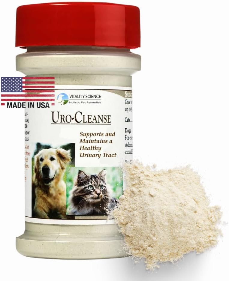 Vitality Science URO-Cleanse for Cats | Natural Aid for Urinary Tract, Bladder, Kidney Health | D-Mannose, Arapinogalactan, Zeolite | Engeller ve Eliminates UTI, Bladder Enfeksiyonları ve Incontinence