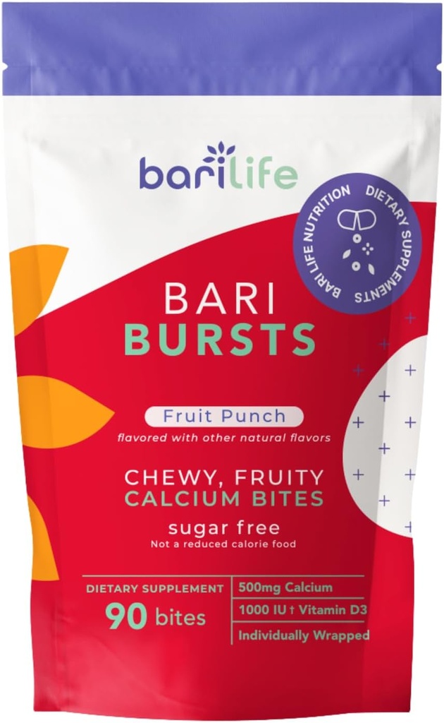 Mikrobiyolojisi 1000 IU Vitamin D3 - Bariatrik Hastalar için ideal - BariBurst by Bari Life (Fruit Punch)