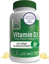 Sağlık Thru Beslenme Vitamini D3 5000iu 360 Mini Yumuşakgelleri Maksimum Fayda Yıl Supply | 125mcg Cholecalciferol | 3rd Parti Test Edildi | Non-GMO USP Organik EVOO | Immune Health Support