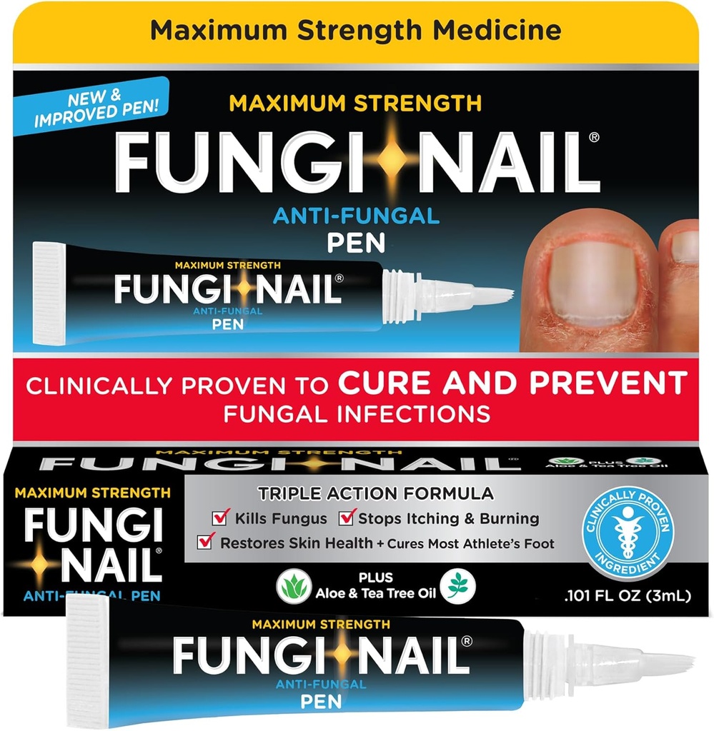 Fungi-Nail Applicator Pen Anti-Fungal Solution, σκοτώνει Fungus που μπορεί να οδηγήσει σε Nail & Athlete’s Foot με Tolnaftate & κλινικά αποδεικνύεται να θεραπεύσει και να αποτρέψει μυκητιασικές λοιμώξεις, 0.101 Fl Oz (πακέτο του 1)