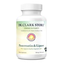 Dr. Clark Pancreatin ve Lipase Enzyme Supplement, 500 mg, 100 Gelatin Capsules