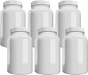 Εταιρεία (6 Pack) Λευκό μπουκάλι χάπι με Lid, Αποθήκευση, Πλαστικό δοχείο χάπι, χωρητικότητας 120cc
