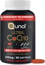 Qunol Ultra CoQ10 100 mg Softgels- 3x Daha İyi Aborpsiyon, Heart Health & Energy Production, Coenzyme Q10 Vitamins ve Supplements, 3 Ay Supply, 90 Count