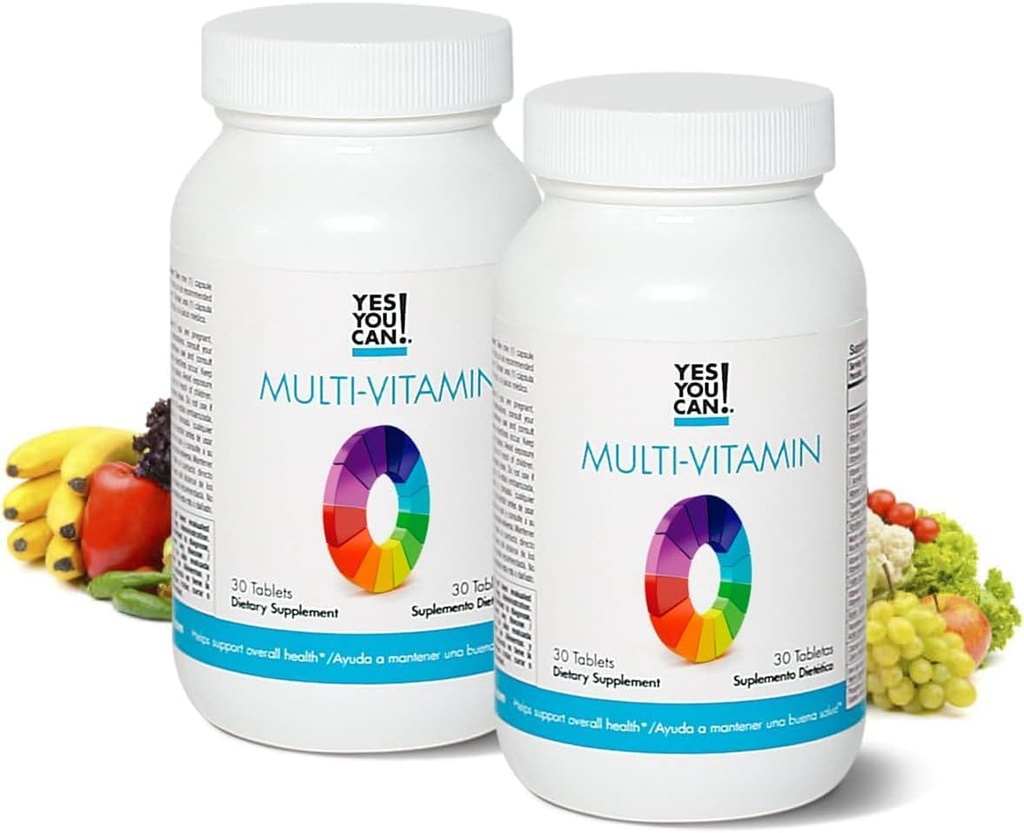 Evet Yapabilirsiniz! Erkekler ve Kadınlar için Günlük Multivitaminler - Genel Sağlık & Well-Being, Contains Antioksis, A Vitamin A, B, C & E - Günlük Vitaminler - 30 Tablet - 2 Pack
