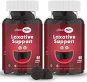 Maxi Health Natural Laxative Gummies for Adults and Kids – Μη ΓΤΟ και Vegan Senna Soul Αποσκληρυντής Gummies – Berry Flavor Chewable Laxatives for Constipation Support (60 Count, Pack of 2)