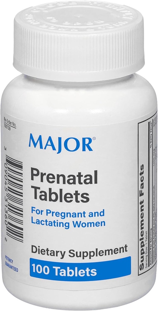 MAJOR Hamile kadınlar için Prenatal Tabletler - Diyet Supplement - 100 Count