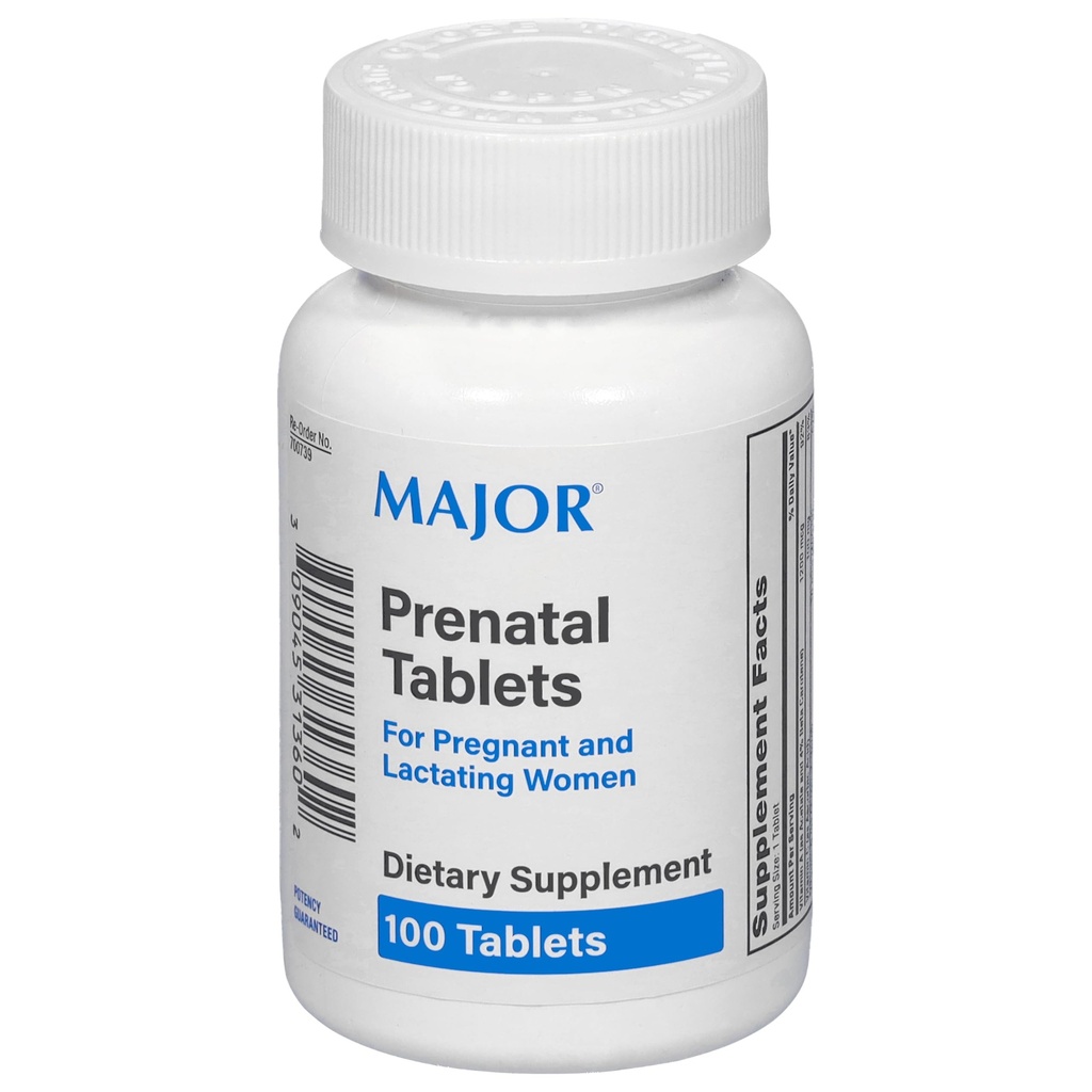 MAJOR Hamile kadınlar için Prenatal Tabletler - Diyet Supplement - 100 Count