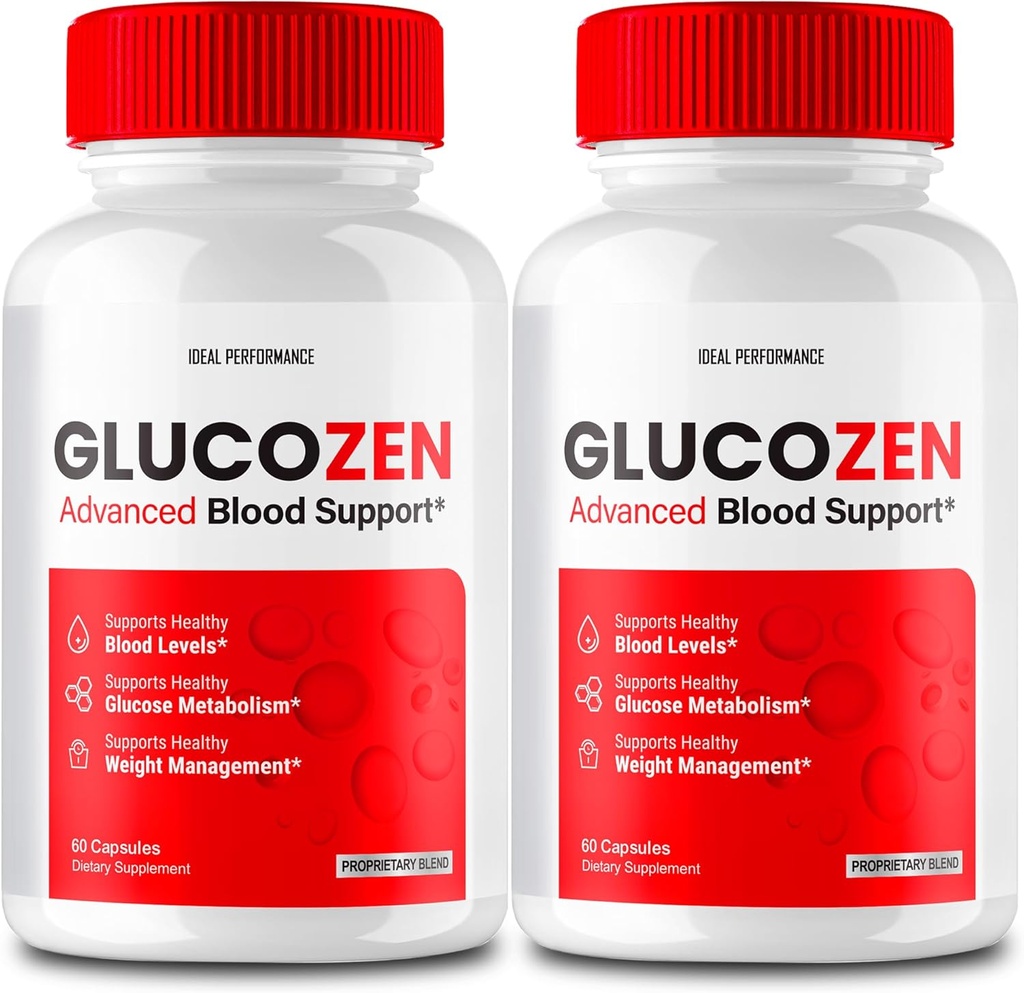 Glucozen Capsules, Glucozen Support Supplement Pills - maksimum Güçlü, Glucozen Health & Wellness Capsules, Gluco Zen Health Capsules 2 Pack)