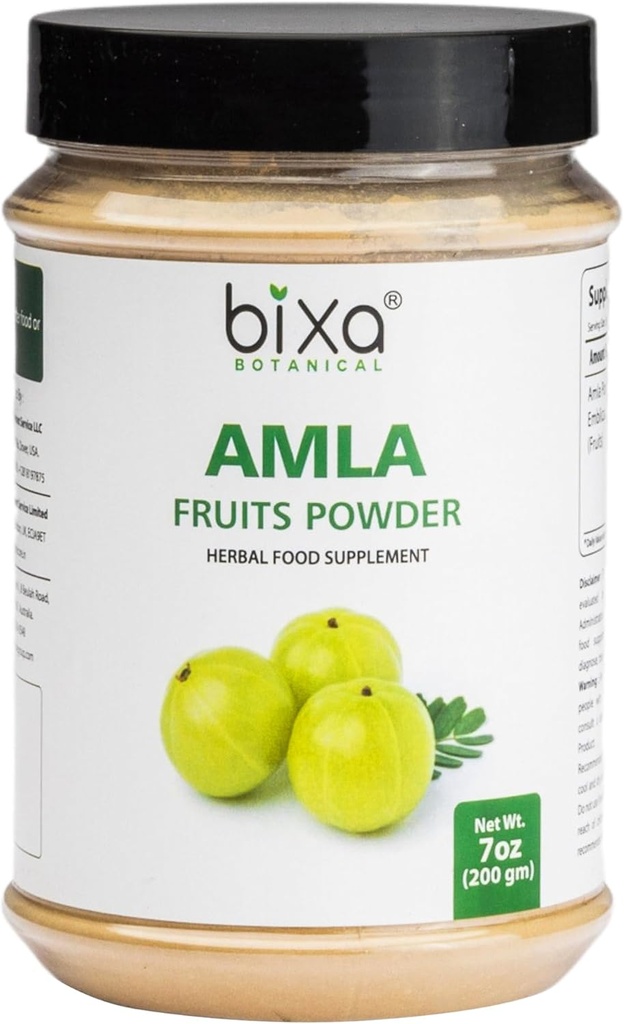 Bixa BOTANICAL | Amalaki Amlages Toz | Hint Gooseberry | Doğal Vitamin C | GMO | Gluten Free | Hiçbir Preservatives | Skin Glow ve Hair Strength Support | 7 oz 200 g