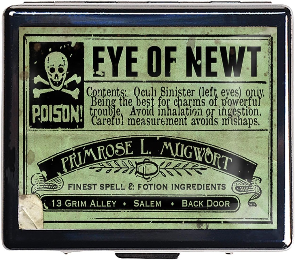 Silver Vintage Pill Box 7 Day Metal Pill Box με καθρέφτη και 8 διαμερίσματα χαριτωμένο Travel Pill Organizer για το πορτοφόλι (Μάτι του Newt)