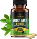 6000 mg Ekstra Güçlü Yerba Mate High Potency, 60 mg Caffeine Per Capsule, Saç Saçları Temiz Doğal Enerji için Tamamlanmış Oda, Concentration, Nootropics, USA - 120 Caps
