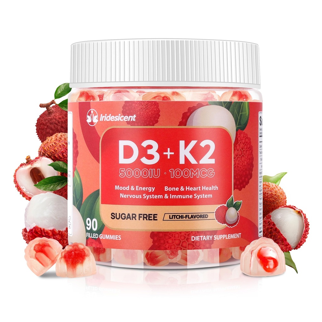 Βιταμίνη D3 K2 Gummies w/Magnesium Sugar Free - 90 Count 